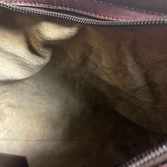 Brahmin leather Brown Woven  Medium Shoulder Bag gold tone hardwares - Picture 10 of 16